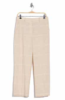 Theory Roswell Plaid Crop Straight Leg Pants
