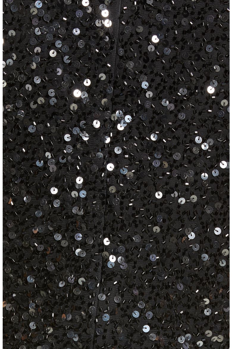 Sequin Wide Leg Jumpsuit, Alternate, color, BLACK