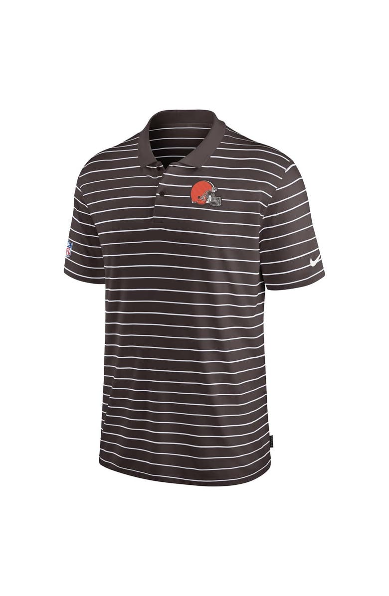 Nike Men's Nike Brown Cleveland Browns Sideline Lock Up Victory Performance Polo, Alternate, color, Brown