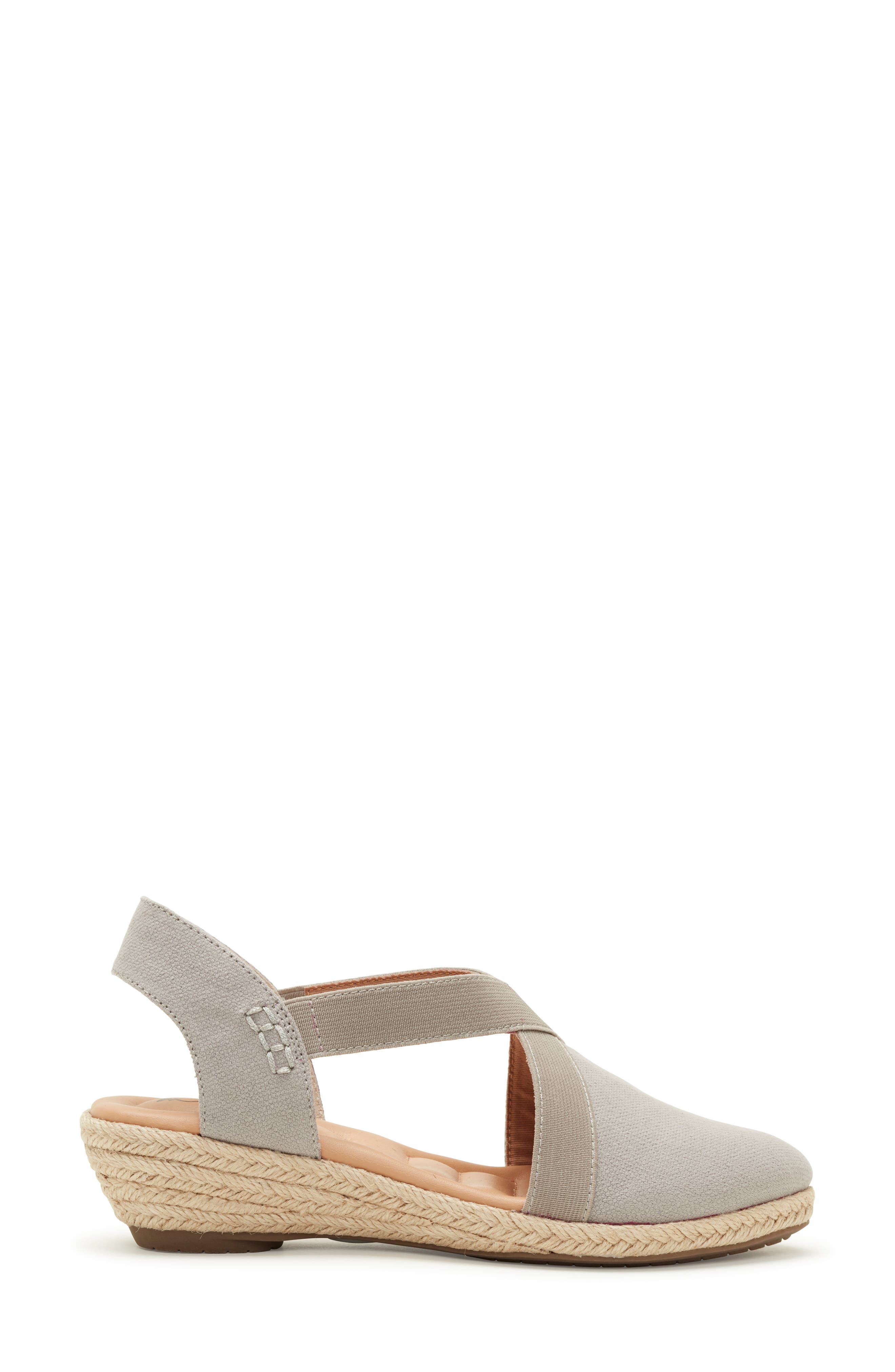 Nissa Espadrille Wedge, Alternate, color, DOVE GREY CANVAS MULTI