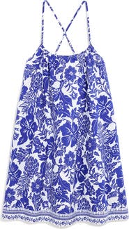 vineyard vines Floral Cotton Blend Cover-Up Dress