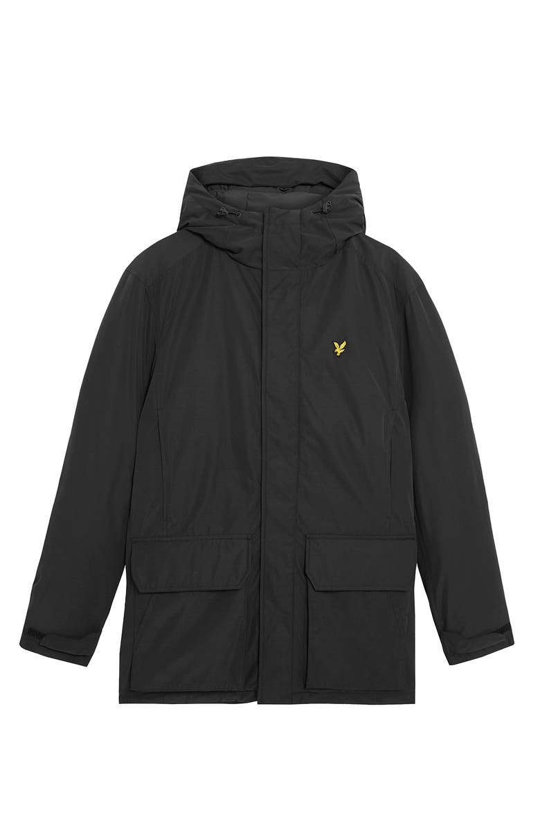 Lyle & Scott Long Sleeve Hooded Membrane Parka, Alternate, color, Jet Black