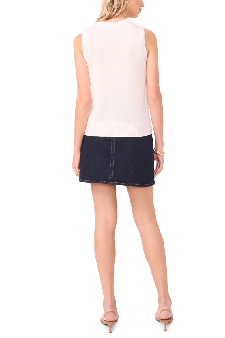 Placement Print Sequin Cotton Tank, Alternate, color, NEW IVORY