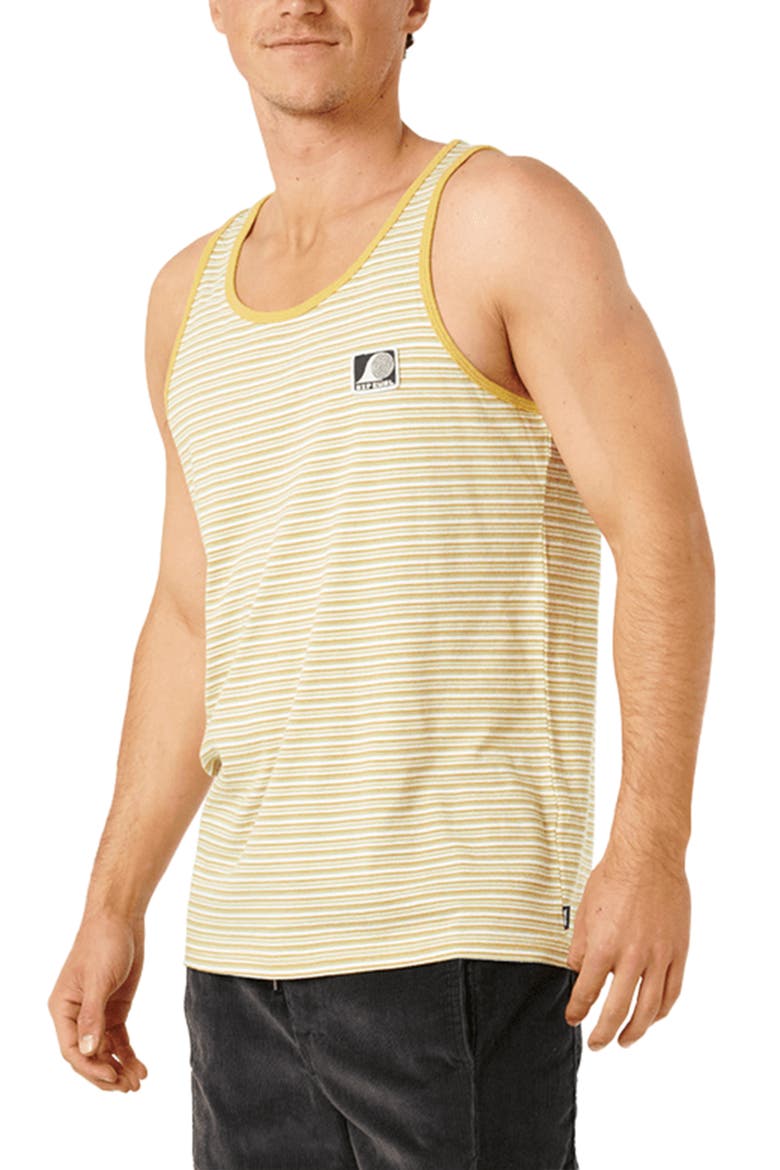 Stripe Cotton Tank, Alternate, color, BONE