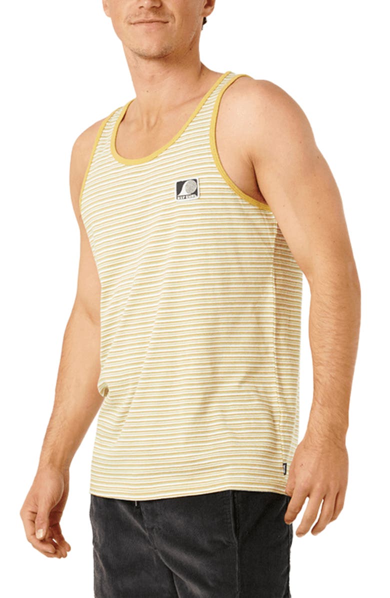 Rip Curl Stripe Cotton Tank, Alternate, color, Bone
