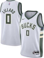 Nike Youth Nike Damian Lillard White Milwaukee Bucks Swingman Jersey - Association Edition