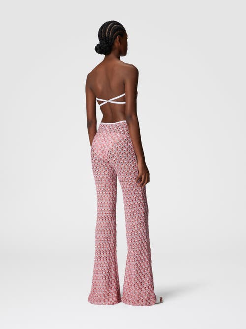 Shop Missoni Low-rise Lace Pants In Red