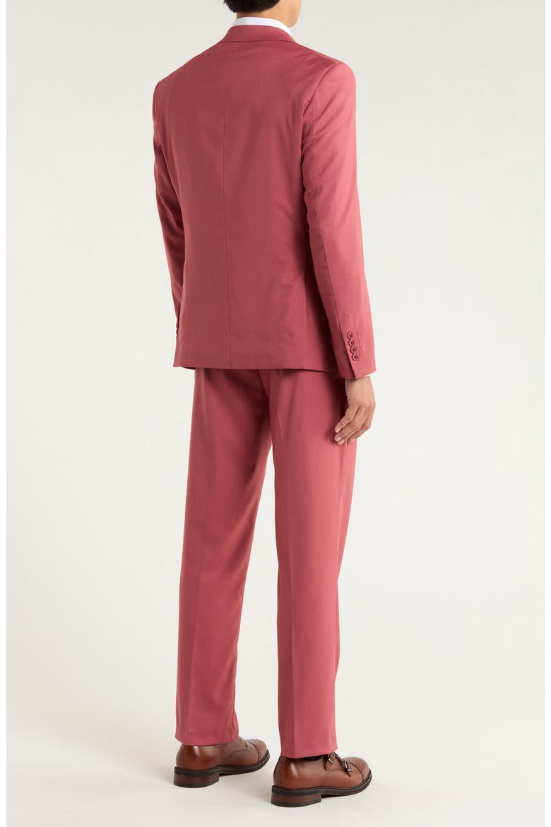 Stretch 3-Piece Suit, Alternate, color, CORAL