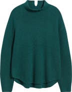 Caslon® Shirttail Mock Neck Sweater