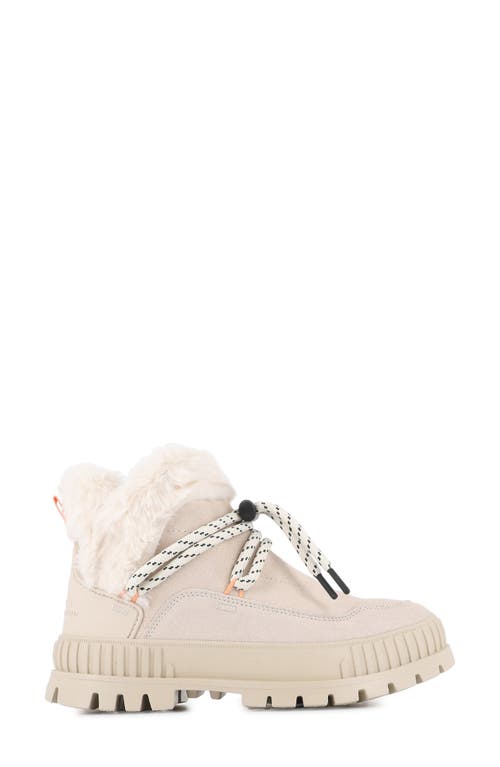 Palladium Pallashock Lo Hiver Water Repellent Faux Fur Boot In Neutral