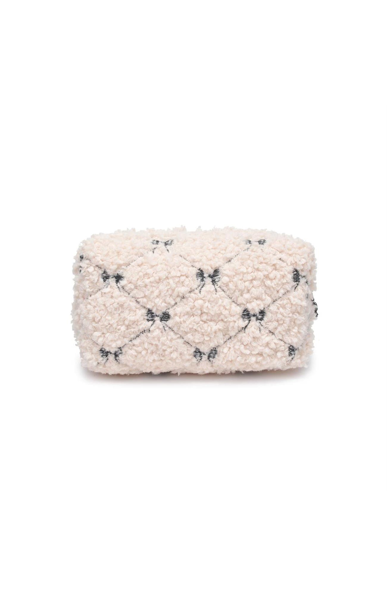 Chérie Chic Cosmetic & Travel Organizer Pouch, Alternate, color, Cream Black