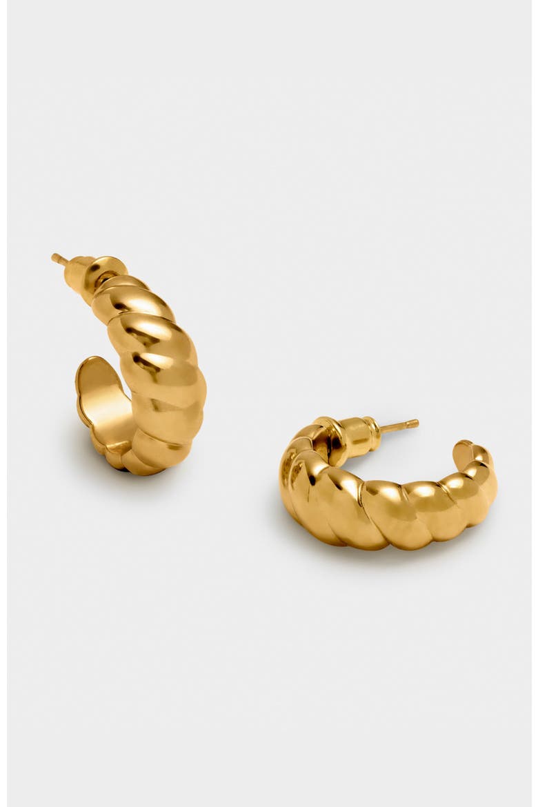 Harper Twist Hoop Earrings, Main, color, Gold