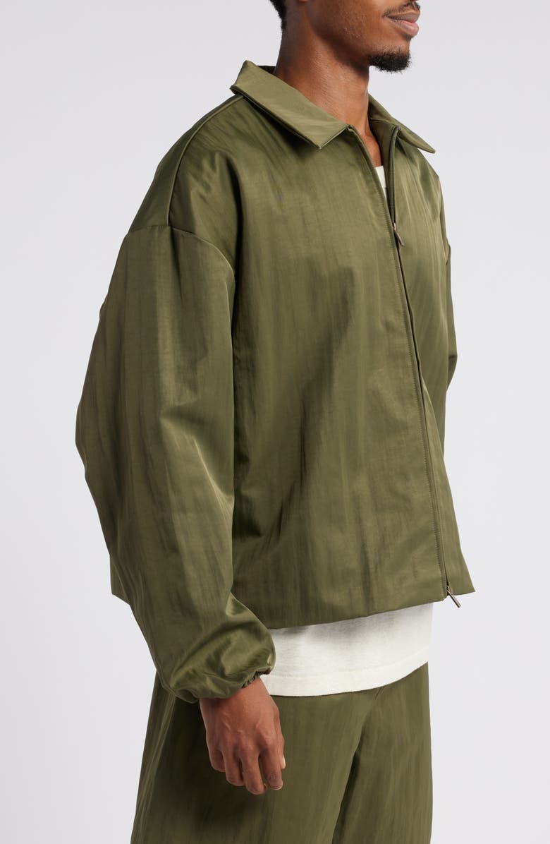 Fear of God Essentials Gender Inclusive Embroidered Logo Textured Nylon Jacket, Alternate, color, 