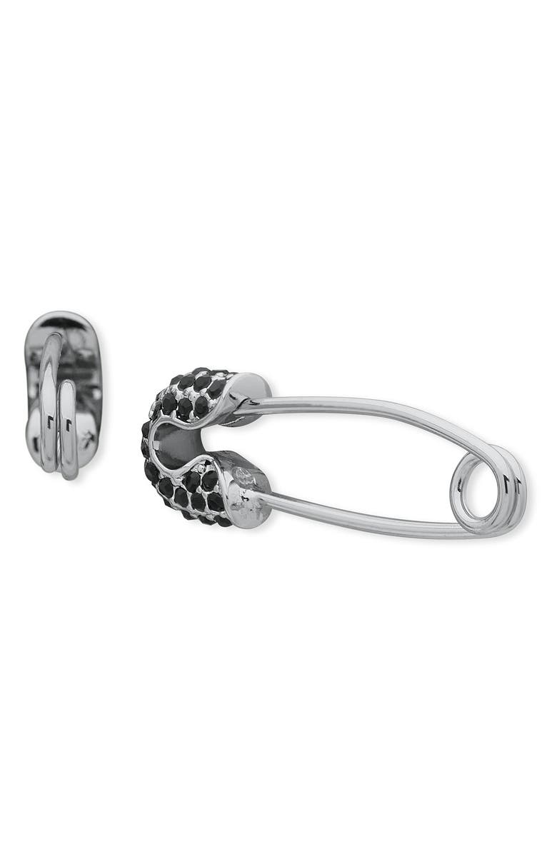 KARL LAGERFELD Safety Pin Earrings, Main, color,