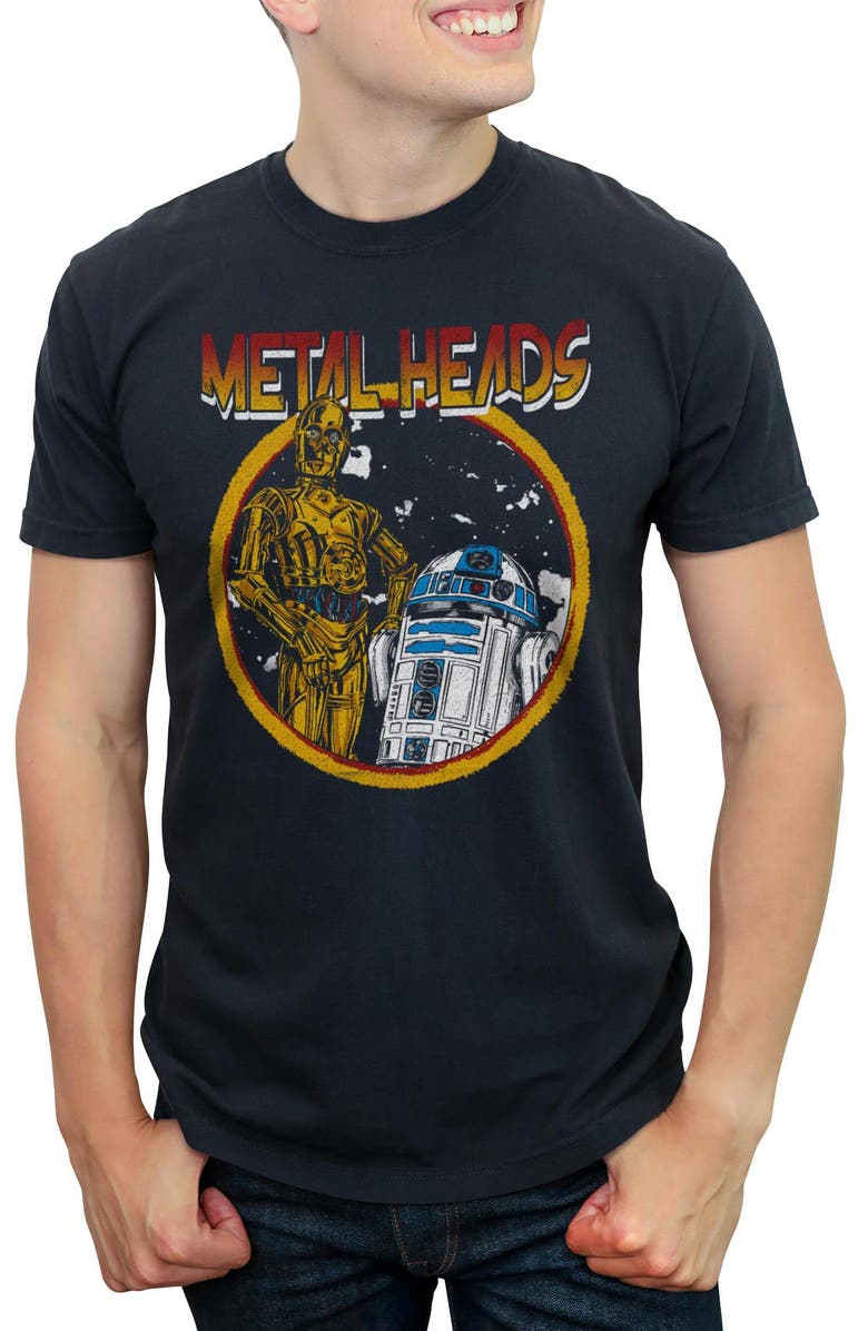 Star Wars: A New Hope Men's Star Wars A New Hope Metal Heads  Graphic T-Shirt, Main, color, Black