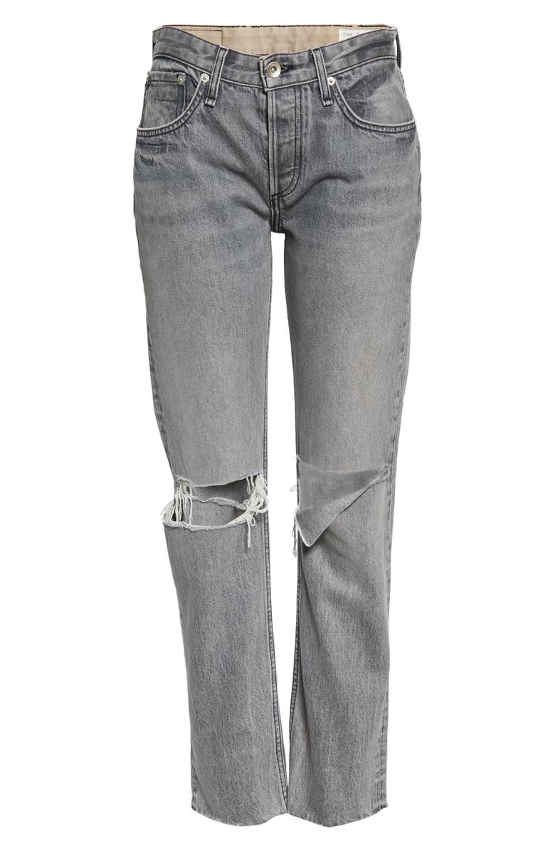 rag & bone Rosa Ripped Mid Rise Boyfriend Jeans, Alternate, color,