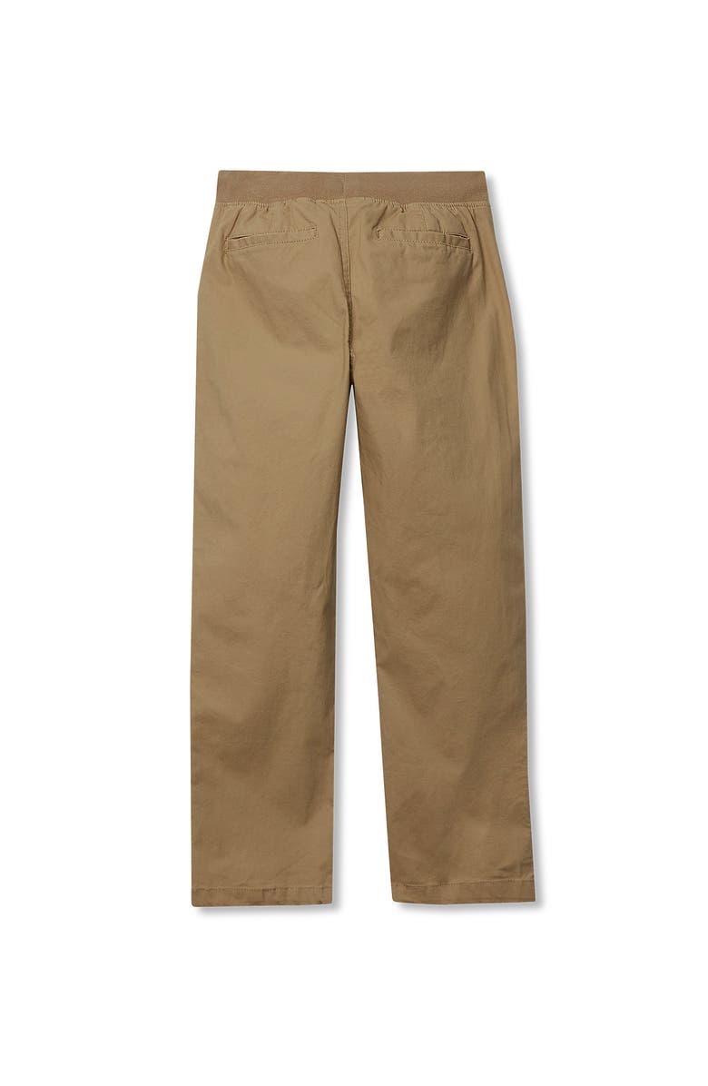 Lands' End Boys Husky Stretch Soft Rib Waist Iron Knee Pull On Pants, Alternate, color, Dark Khaki