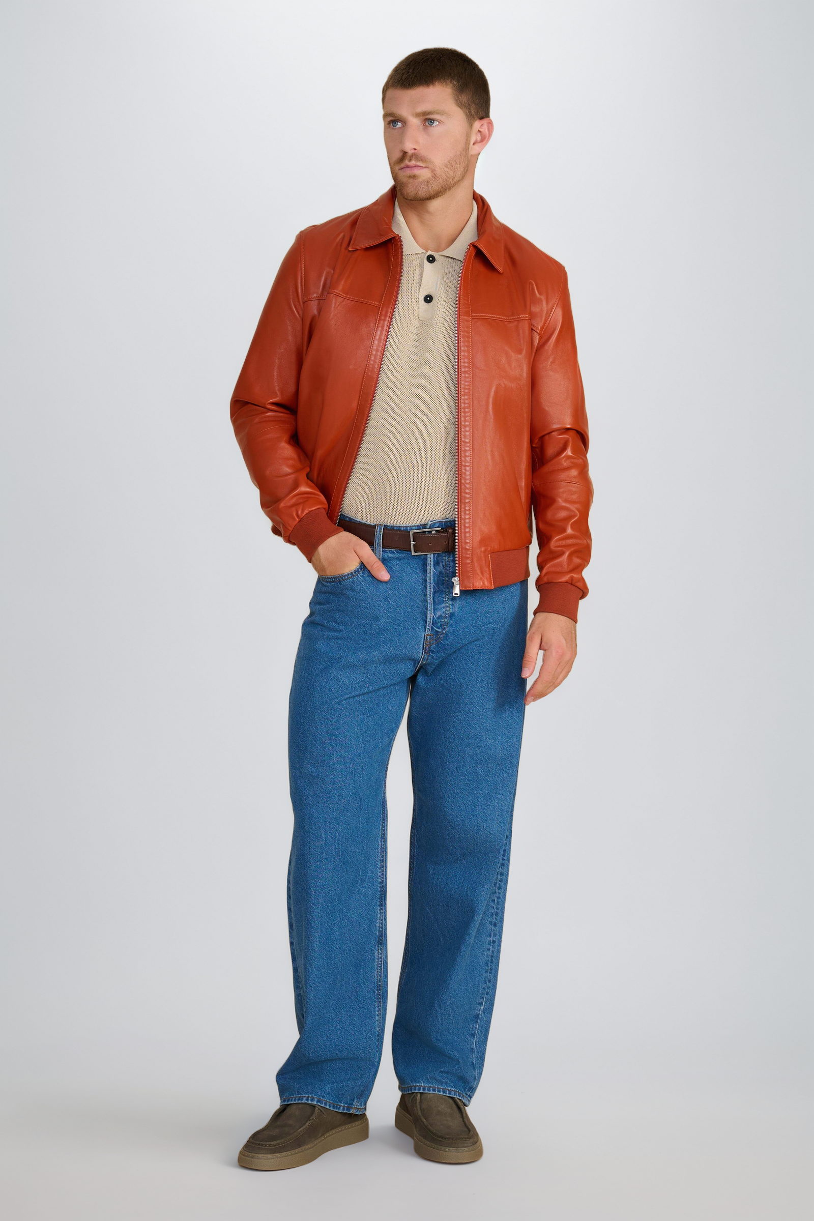 Mason Leather Bomber Jacket - image 4