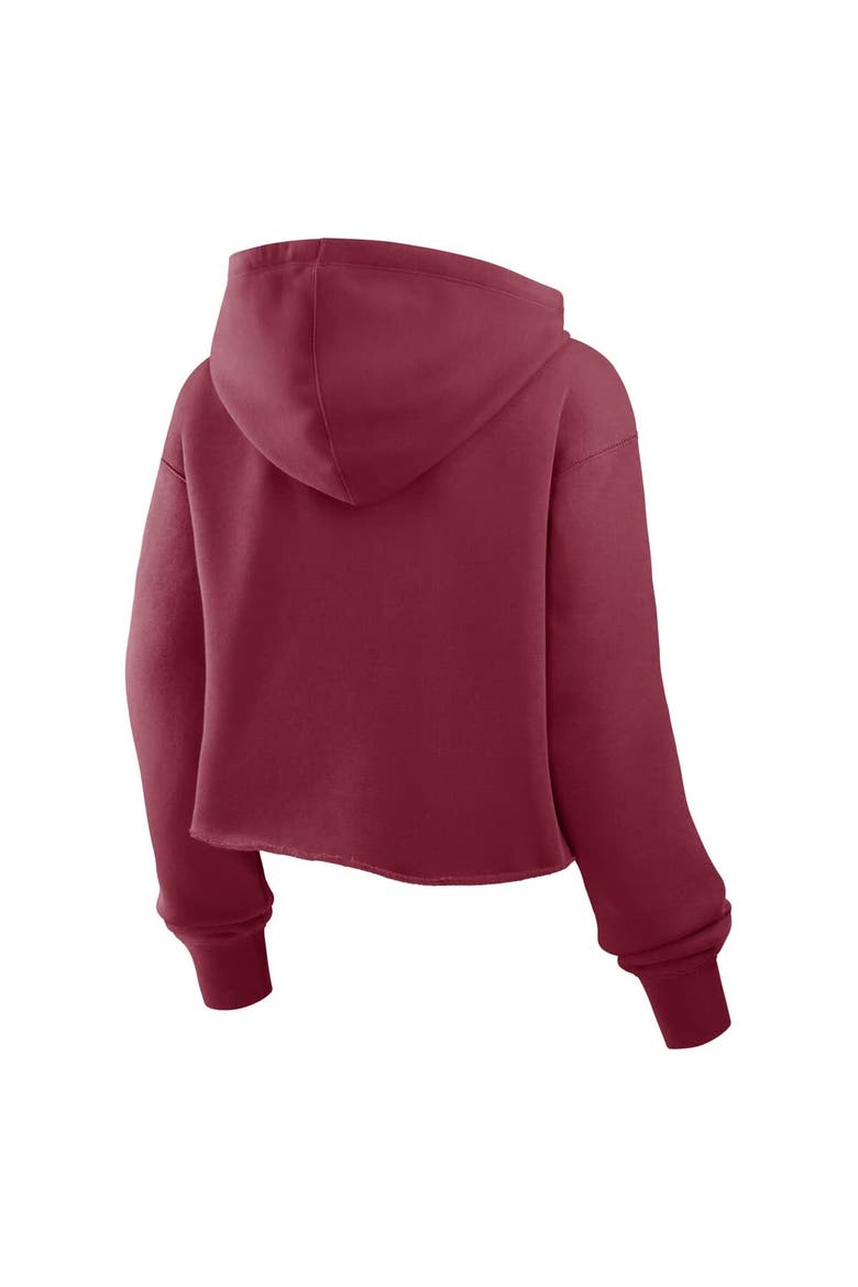Women's Fanatics Burgundy Washington Commanders Oversized Hometown Heritage Cropped Hoodie, Alternate, color, Burgundy