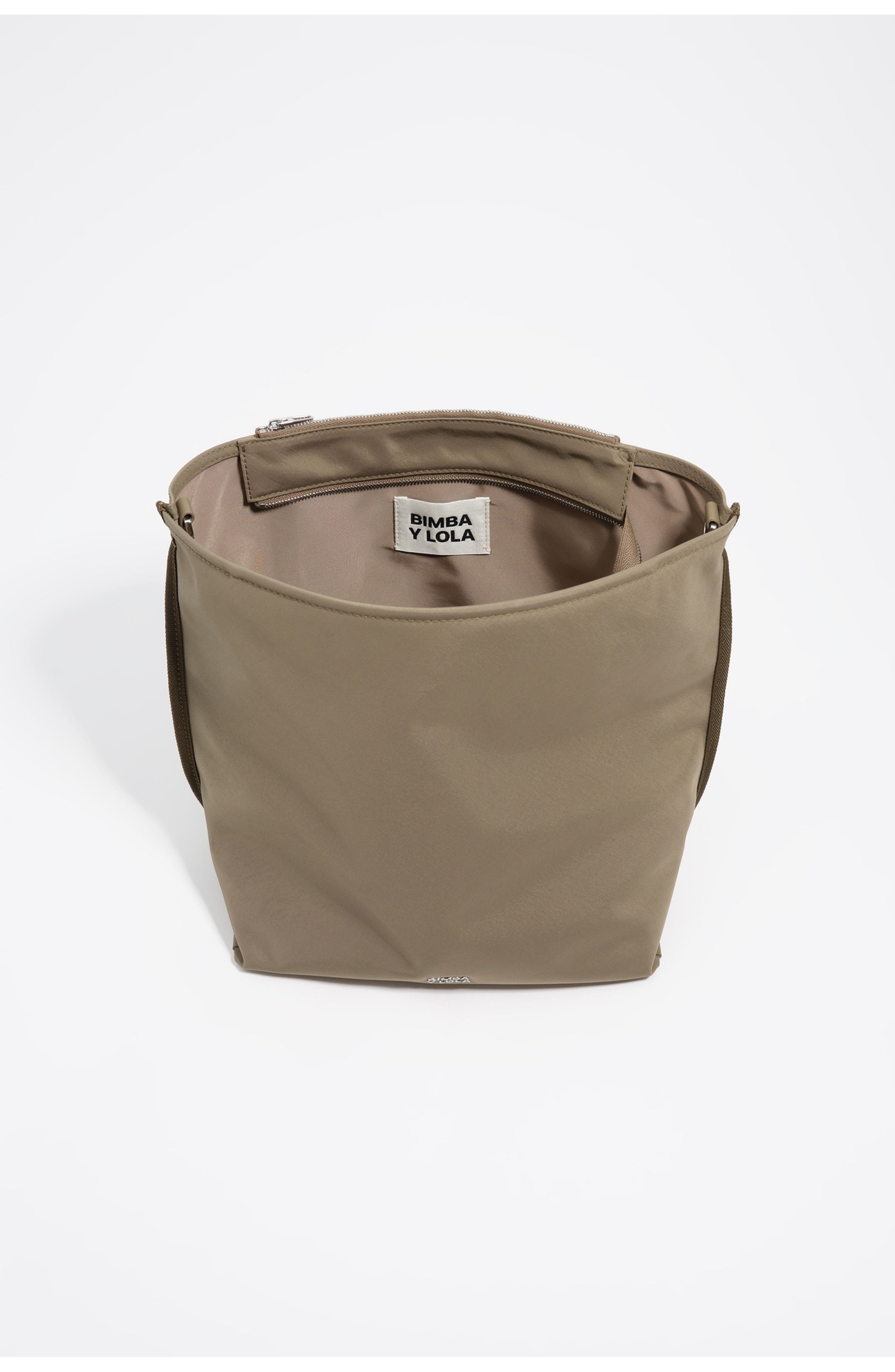 Large Nylon Carlino Bag, Alternate, color, TAUPE