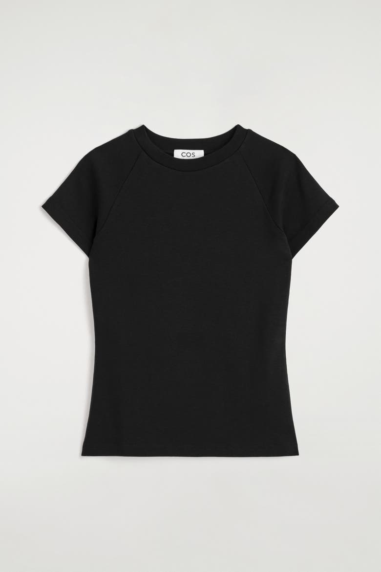 Slim Cotton T-shirt, Alternate, color, BLACK