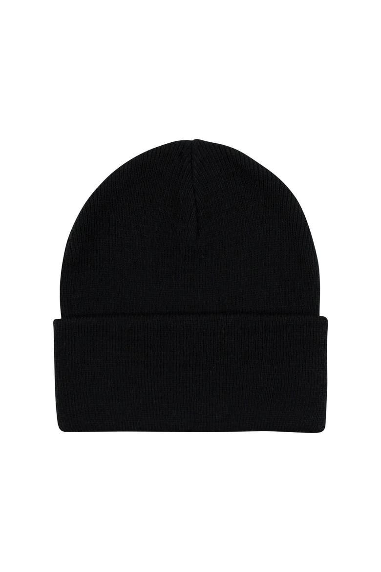 Knitted Fold-Over Beanies, Alternate, color, Green Burgundy