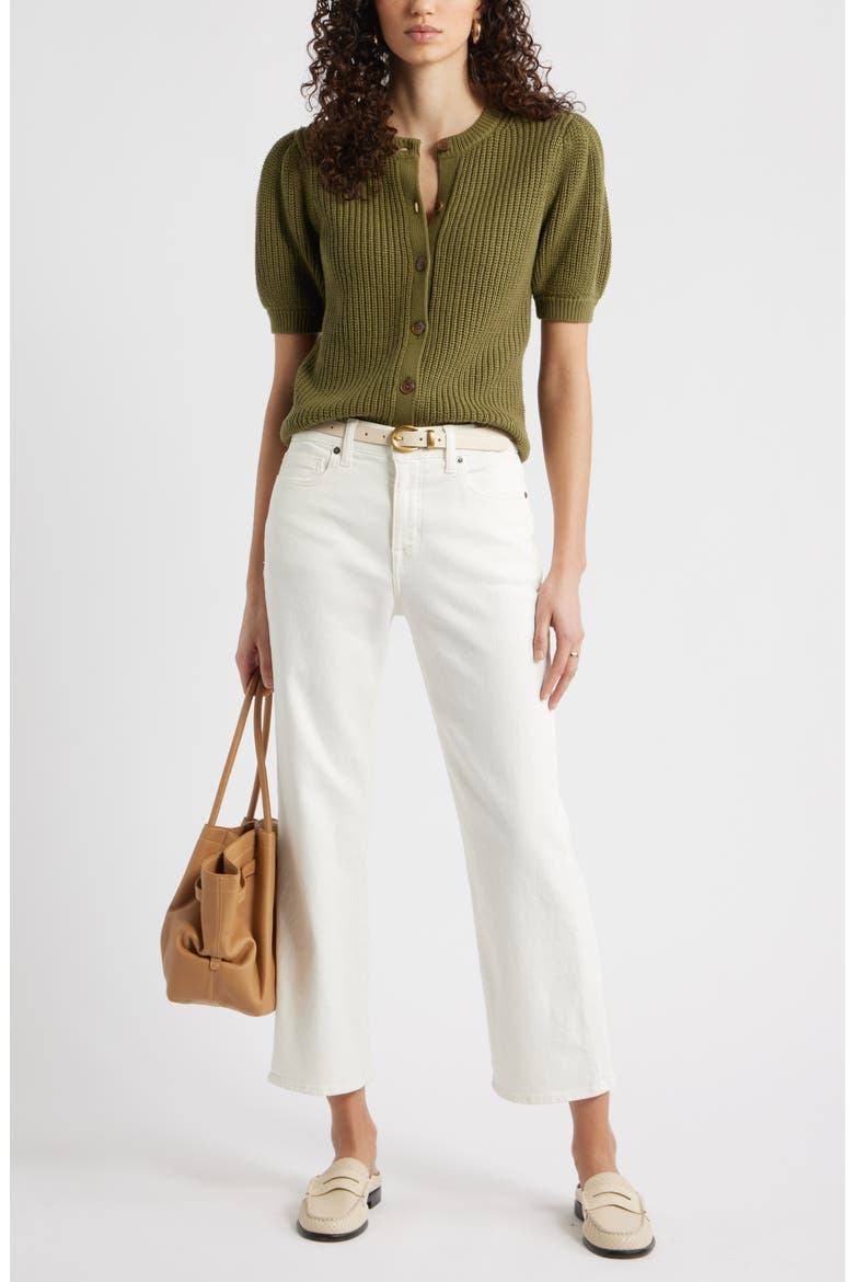 Elbow Sleeve Cardigan, Alternate, color, OLIVE CAPULET