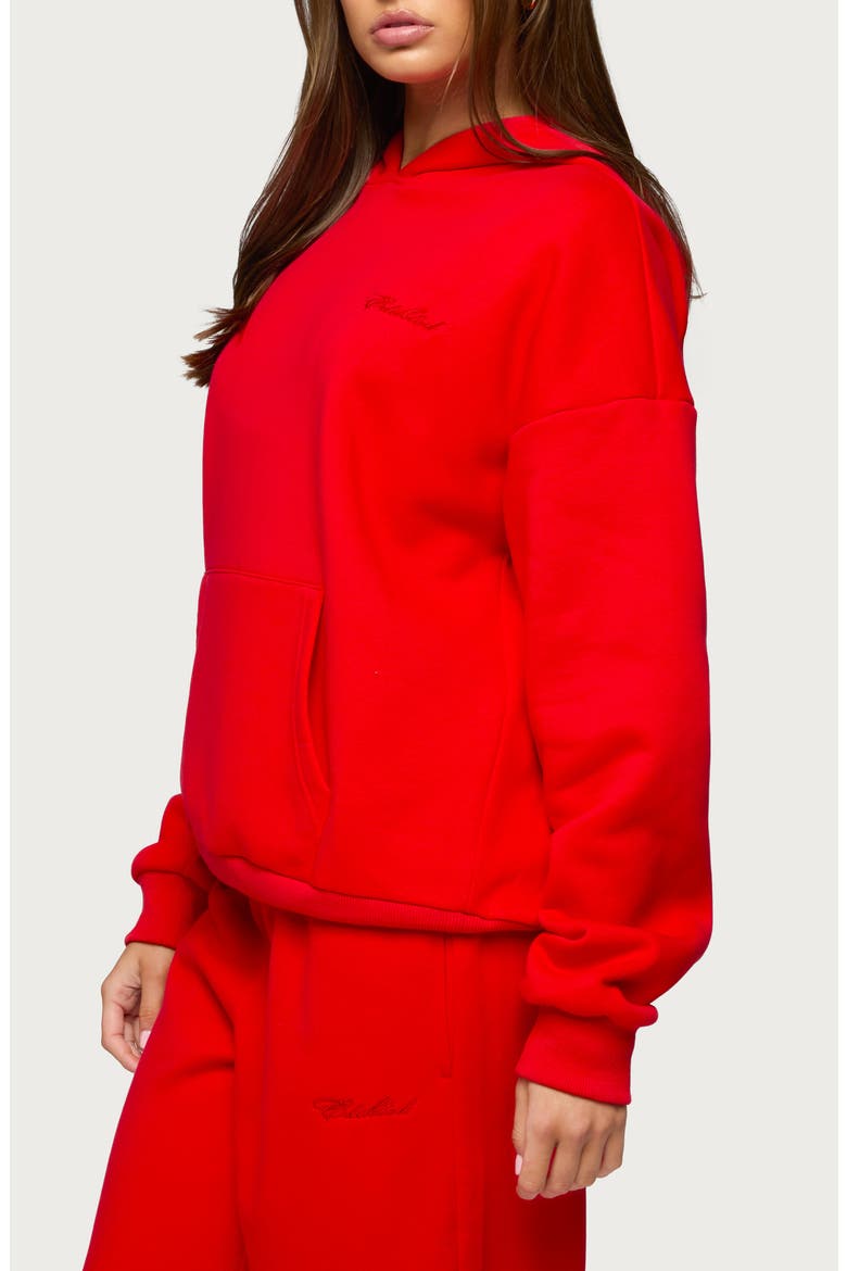 Basic Girl Oversize Hoodie, Alternate, color, RED