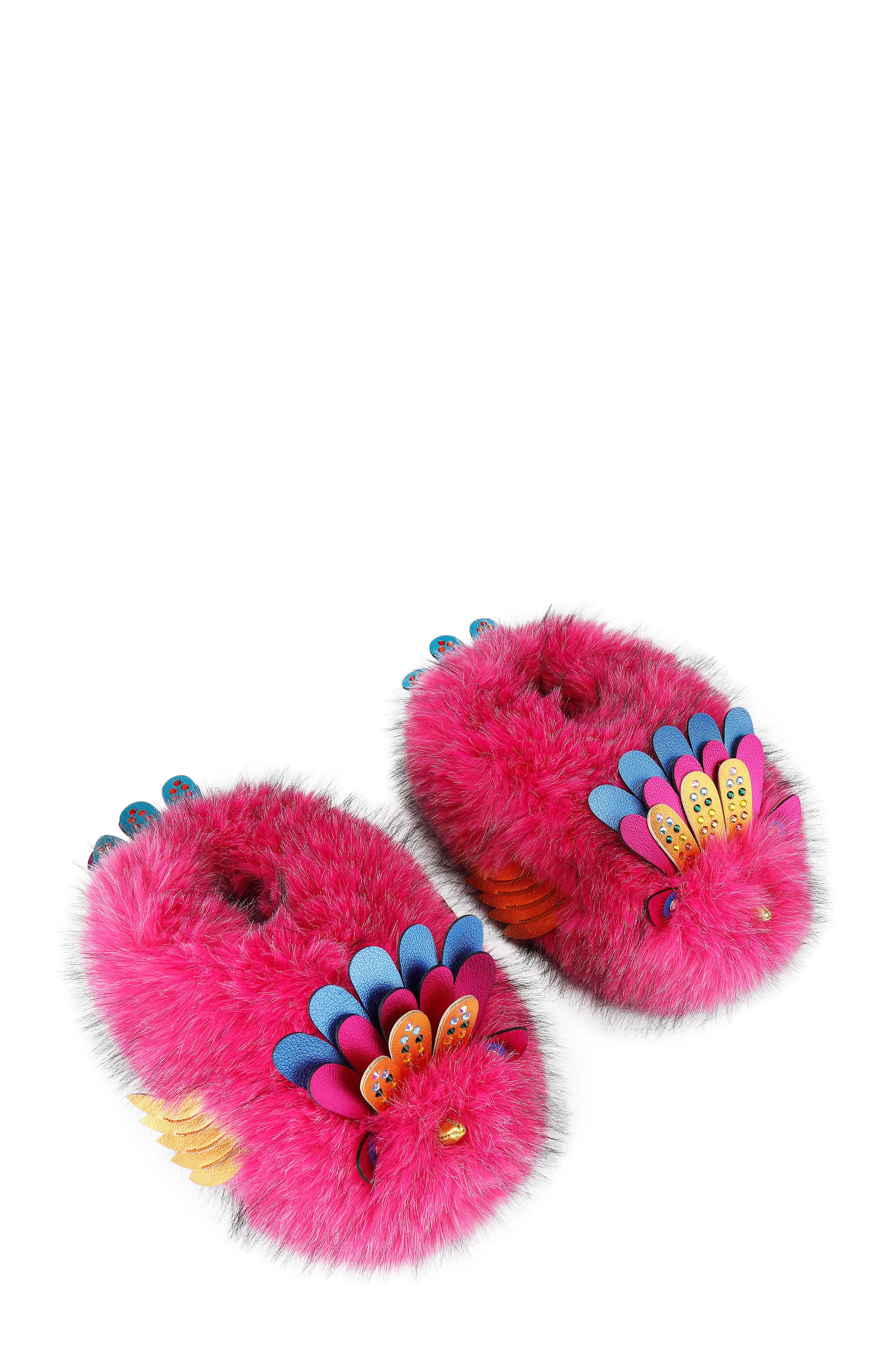 Kurt Geiger London Eagle Fluff Slipper, Alternate, color, Open Pink