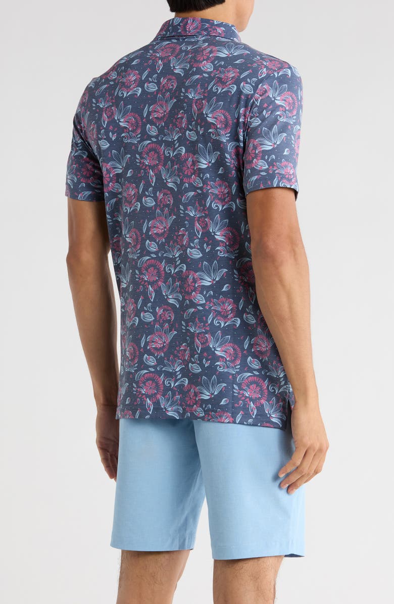 TravisMathew Featherweight Flouri Polo, Alternate, color, Mood Indigo/ Vintage