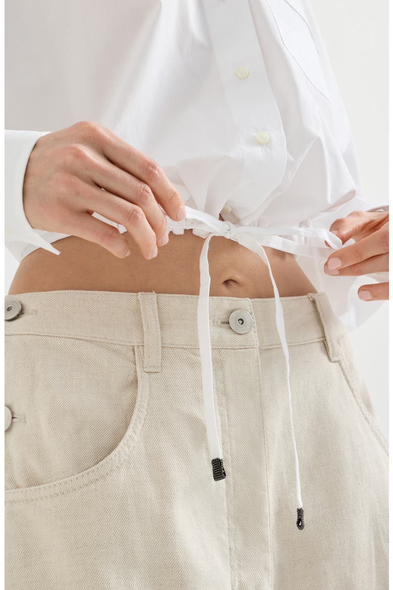 Crop shirt, Alternate, color, White