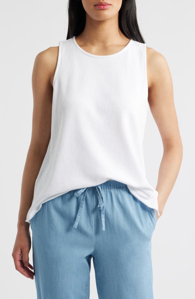 Eileen Fisher Boxy Side Slit Tank, Main, color,