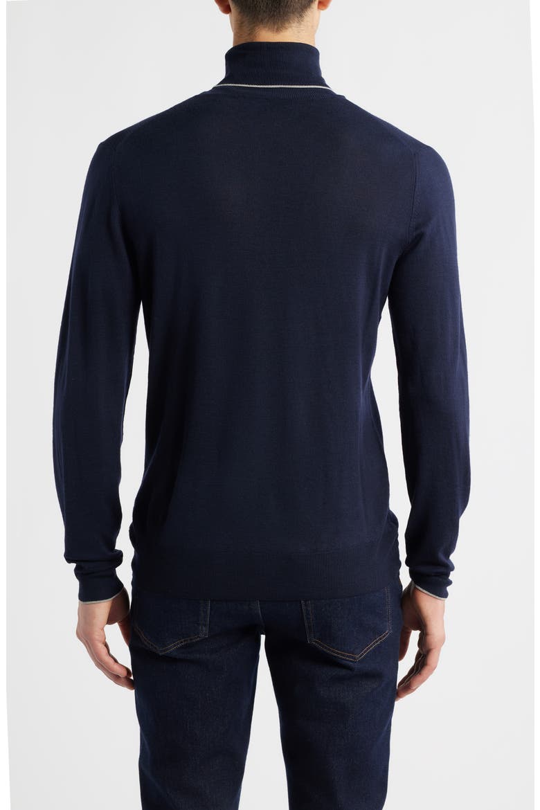 Turtleneck Wool Sweater, Alternate, color, NAVY