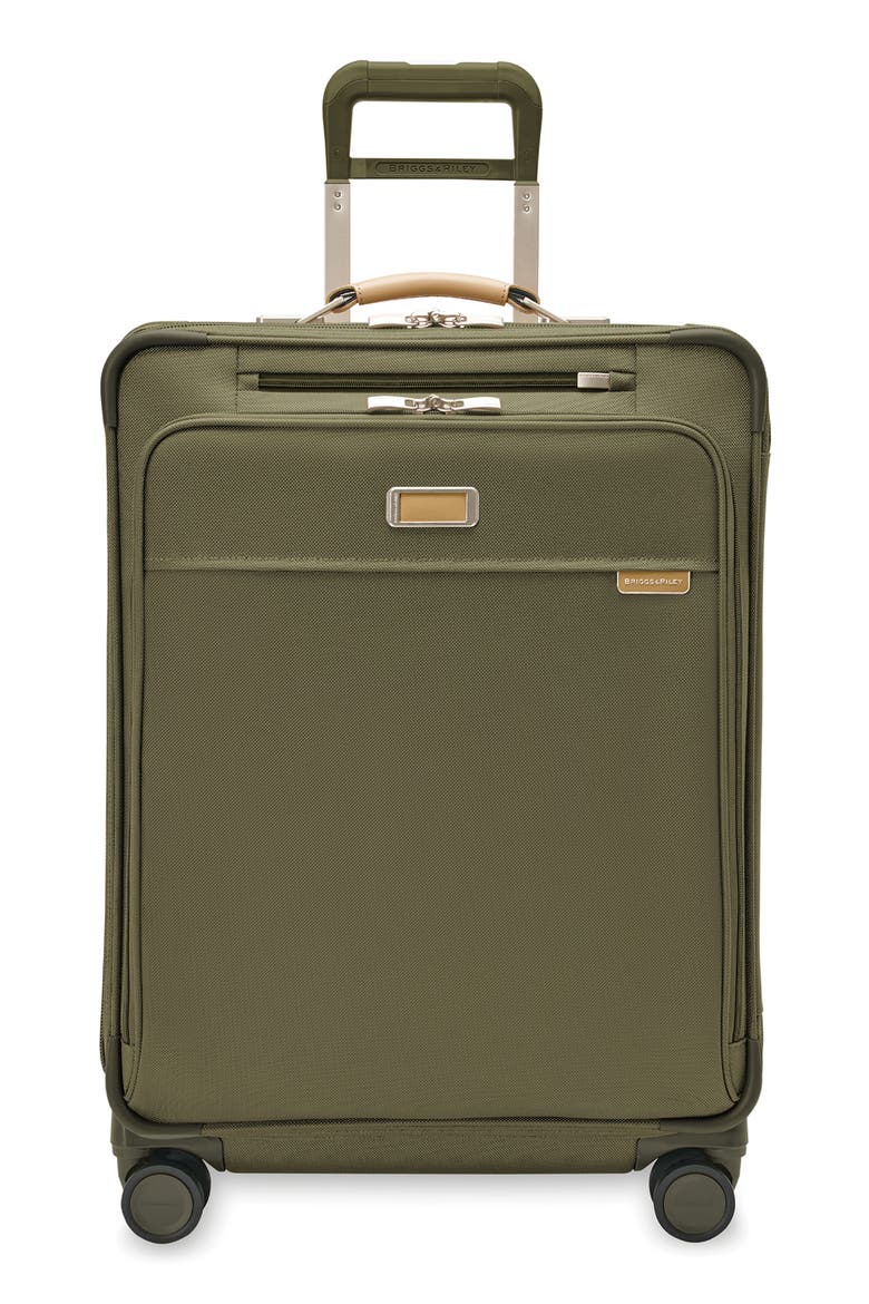 Baseline 26-Inch Medium Expandable Spinner Suitcase, Main, color, OLIVE