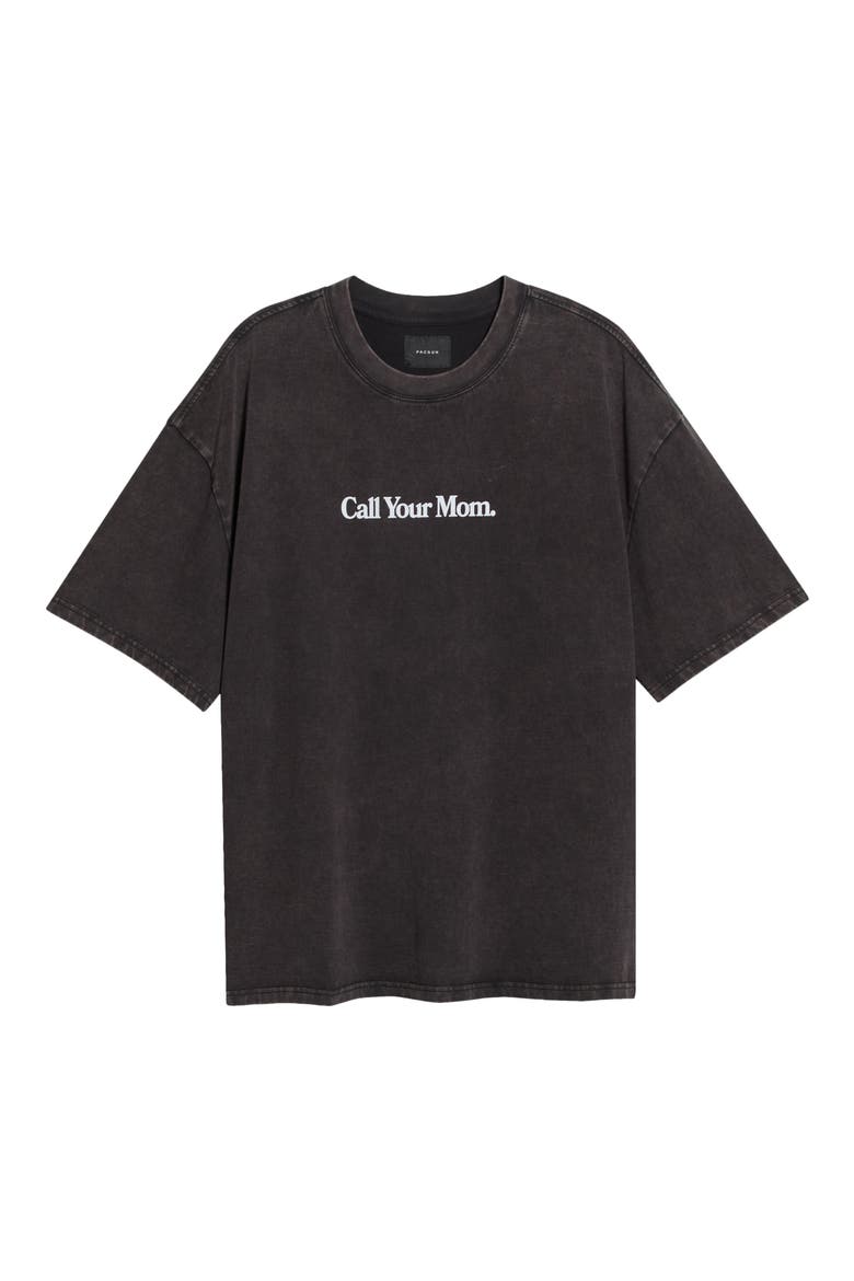 Call Your Mom Graphic T-Shirt, Main, color, BLACK