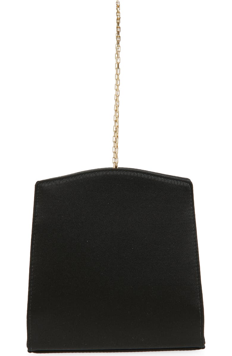 Saint Laurent Mini Sac À Bijoux Satin Bag, Alternate, color, Noir