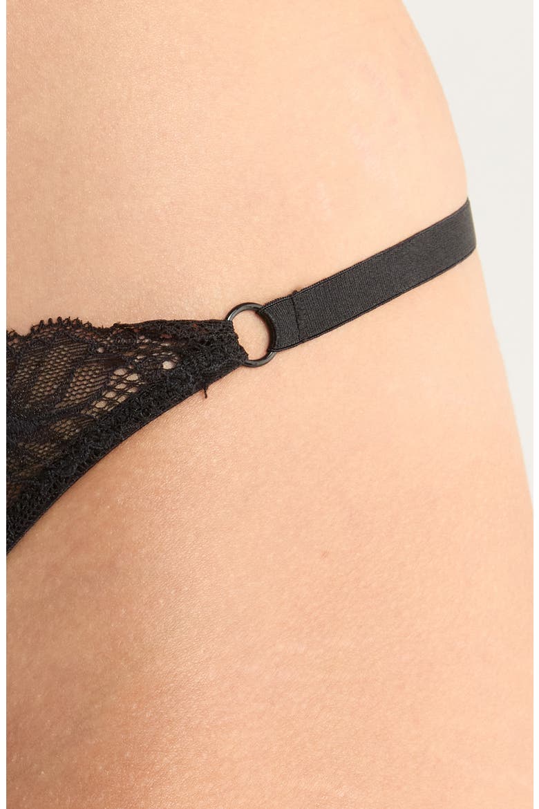 Stormi Lace Thong, Alternate, color, CAVIAR