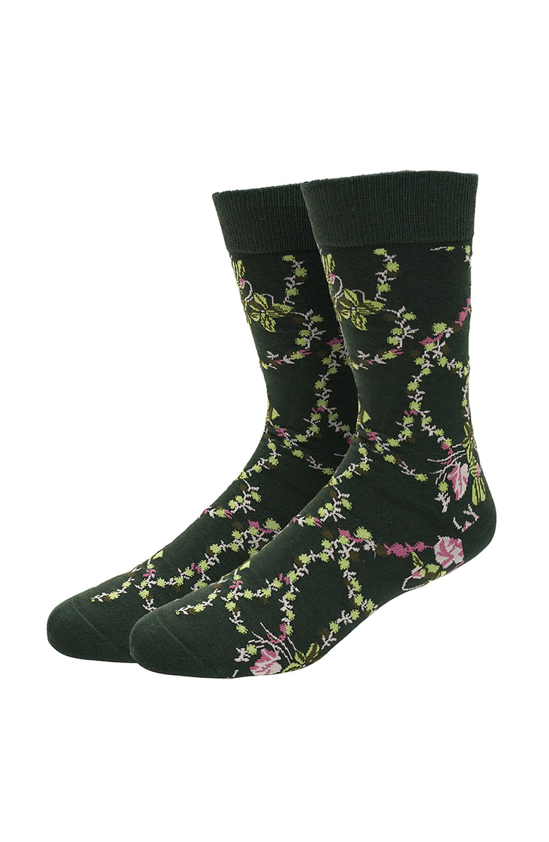 Beau Ties of Vermont Neverland Men's Socks, Main, color, Neverland Green