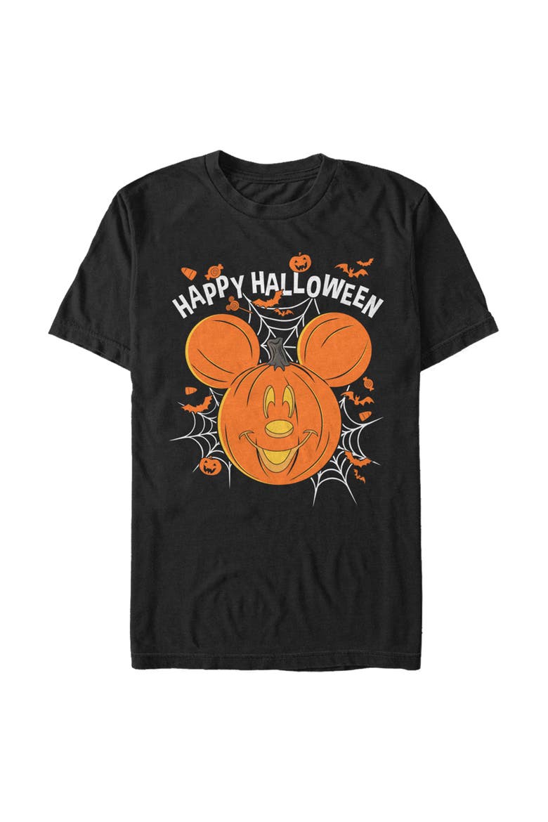 Men's Mickey & Friends Mouse-o-Lantern T-Shirt, Main, color, Black