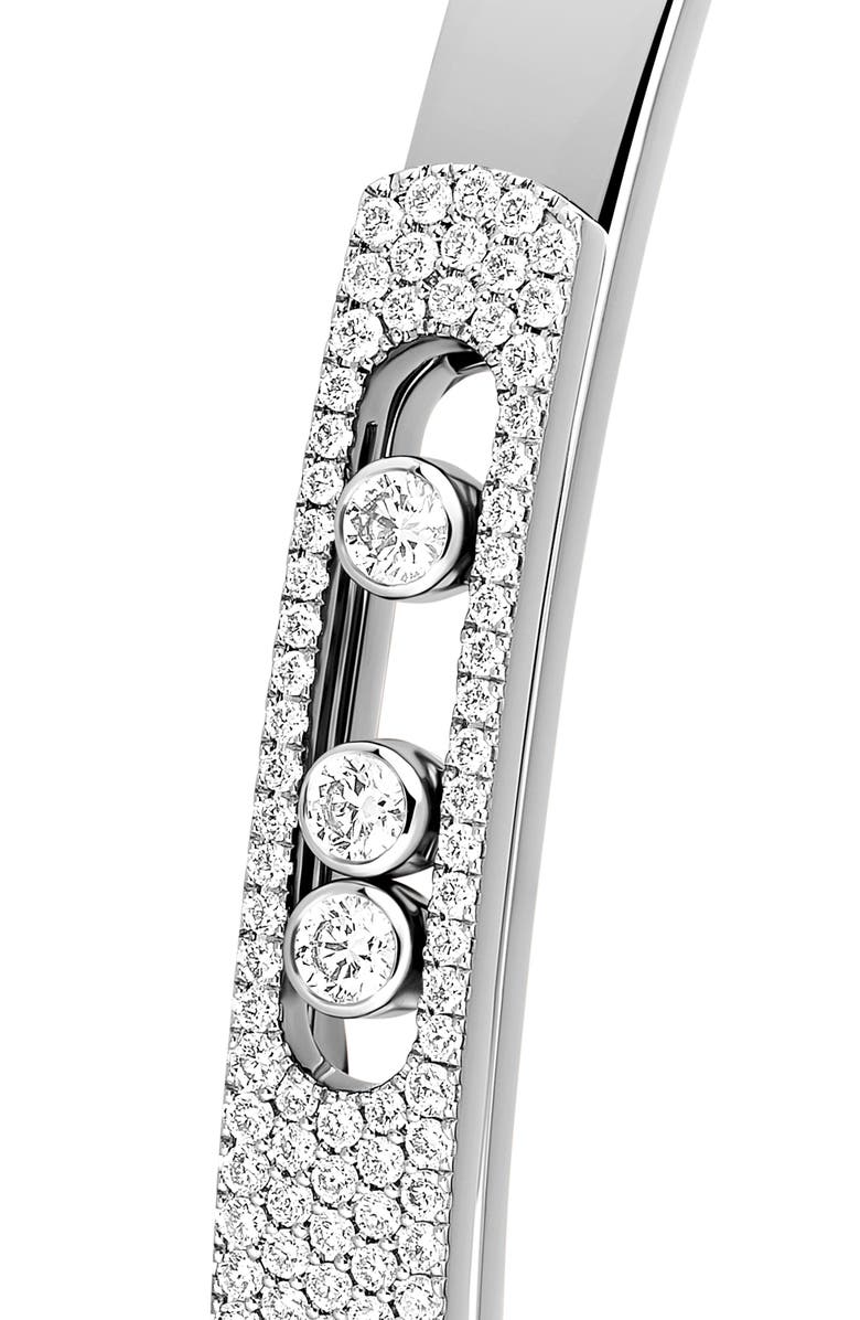 Messika Move Noa Pavé Diamond Bangle, Alternate, color, White Gold