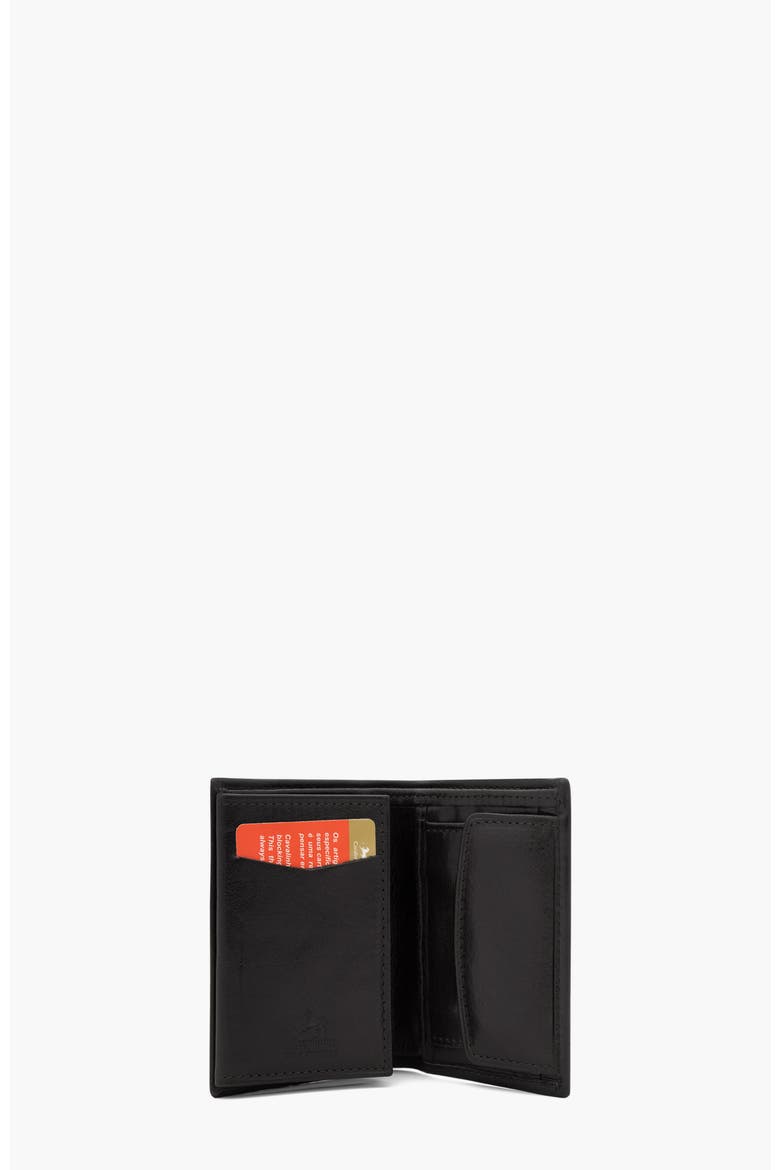 Gentleman Trifold Leather Wallet 522, Alternate, color, Black