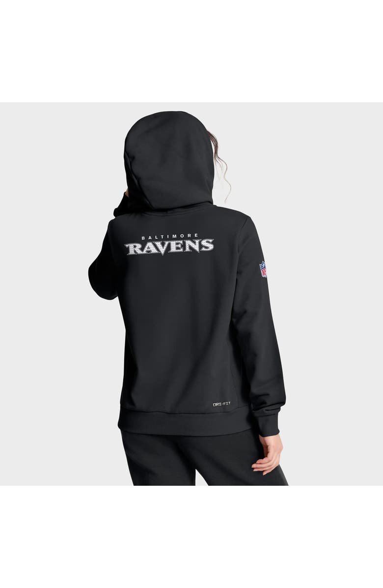 Nike Women's Nike Black Baltimore Ravens Sideline Standard Issue Initial Home Dri-FIT Hoodie, Alternate, color, Black