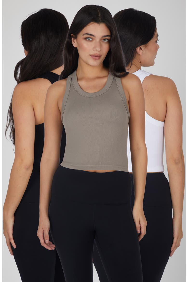 3-Pack Seamless Crop Tanks, Main, color, SATELLITE/ WHITE/ BLACK