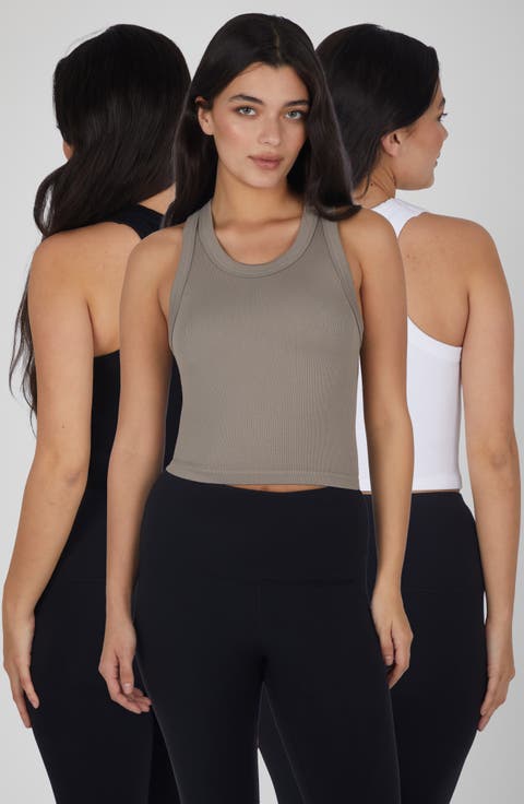 3-Pack Seamless Crop Tanks
