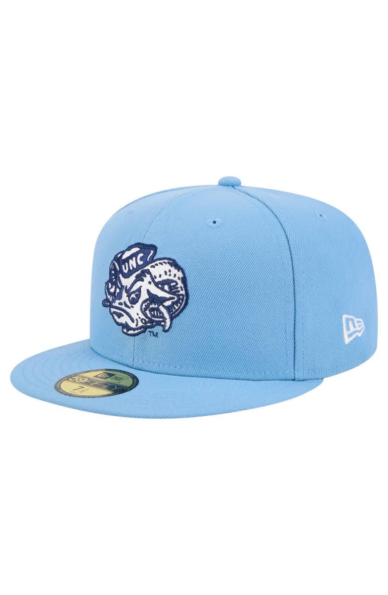 New Era Men's New Era Carolina Blue North Carolina Tar Heels Vault 59FIFTY Fitted Hat, Main, color, 