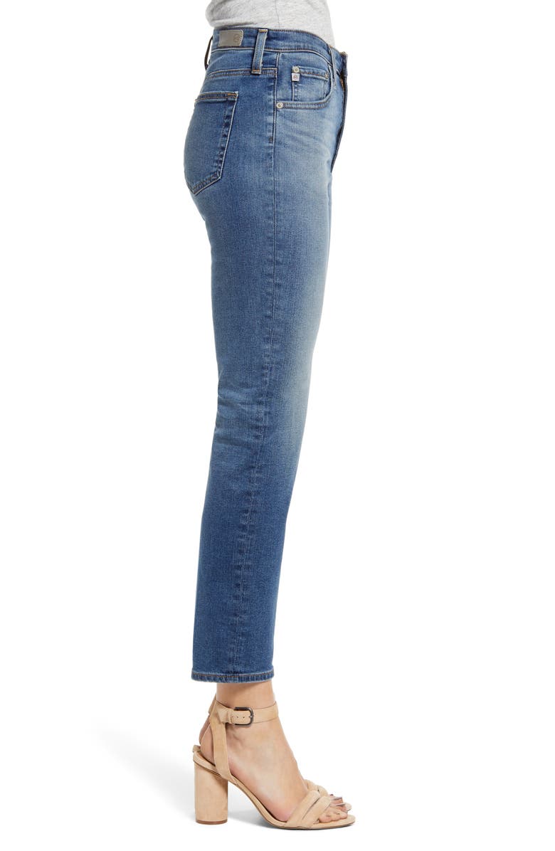 AG The Isabelle High Waist Crop Straight Leg Jeans, Alternate, color, 