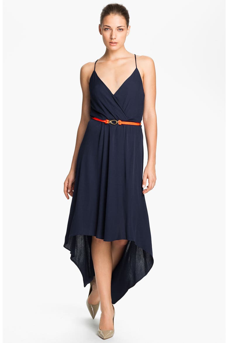 High/Low Maxi Dress, Main, color, NAVY