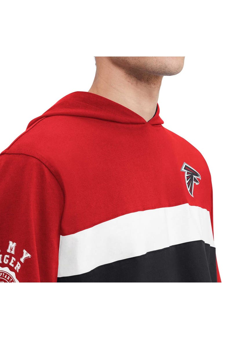 Men's Tommy Hilfiger  Red Atlanta Falcons Morgan Long Sleeve Hoodie T-Shirt, Alternate, color, Red
