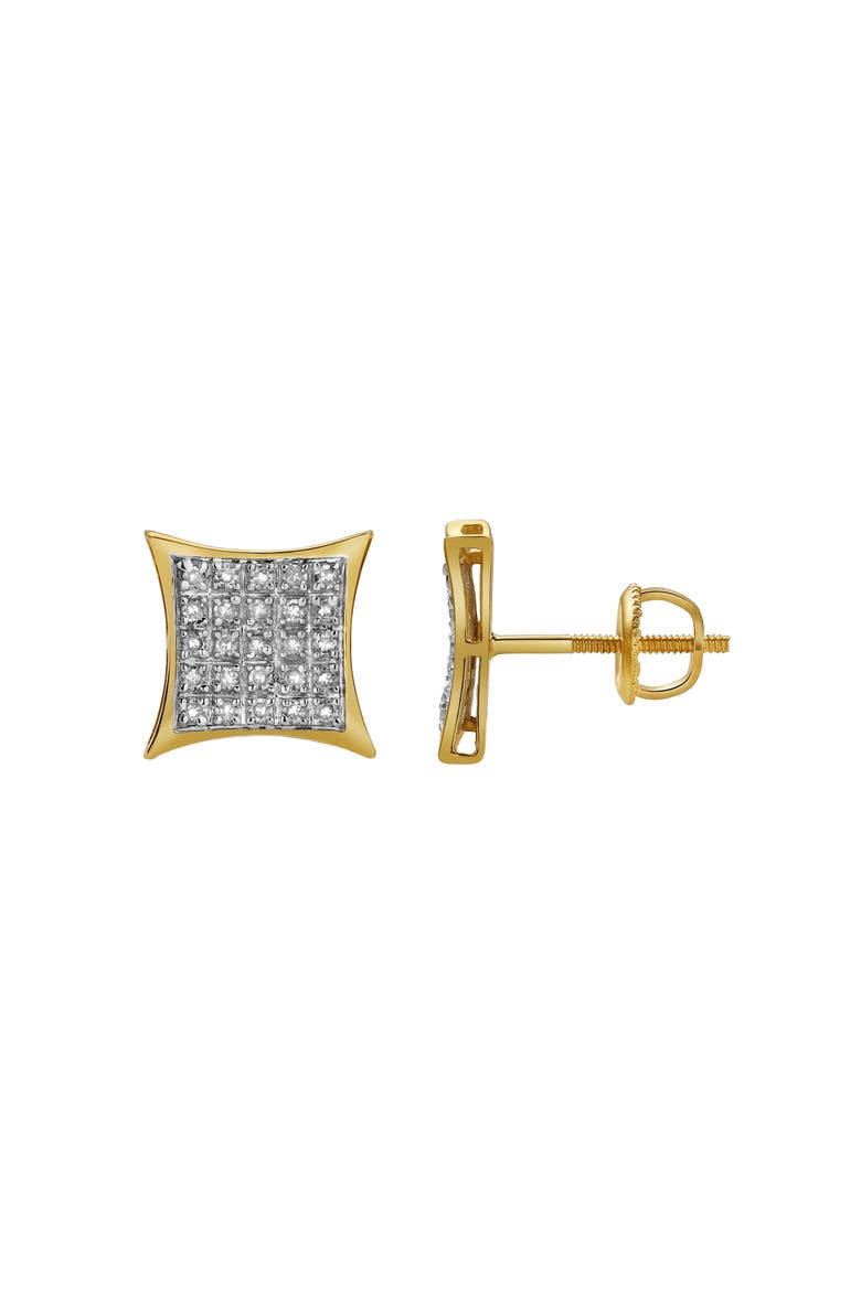 Devaneio 10K Yellow Gold Diamond Unisex Earrings - 0.21 Cts, Main, color, 10K Yellow Gold