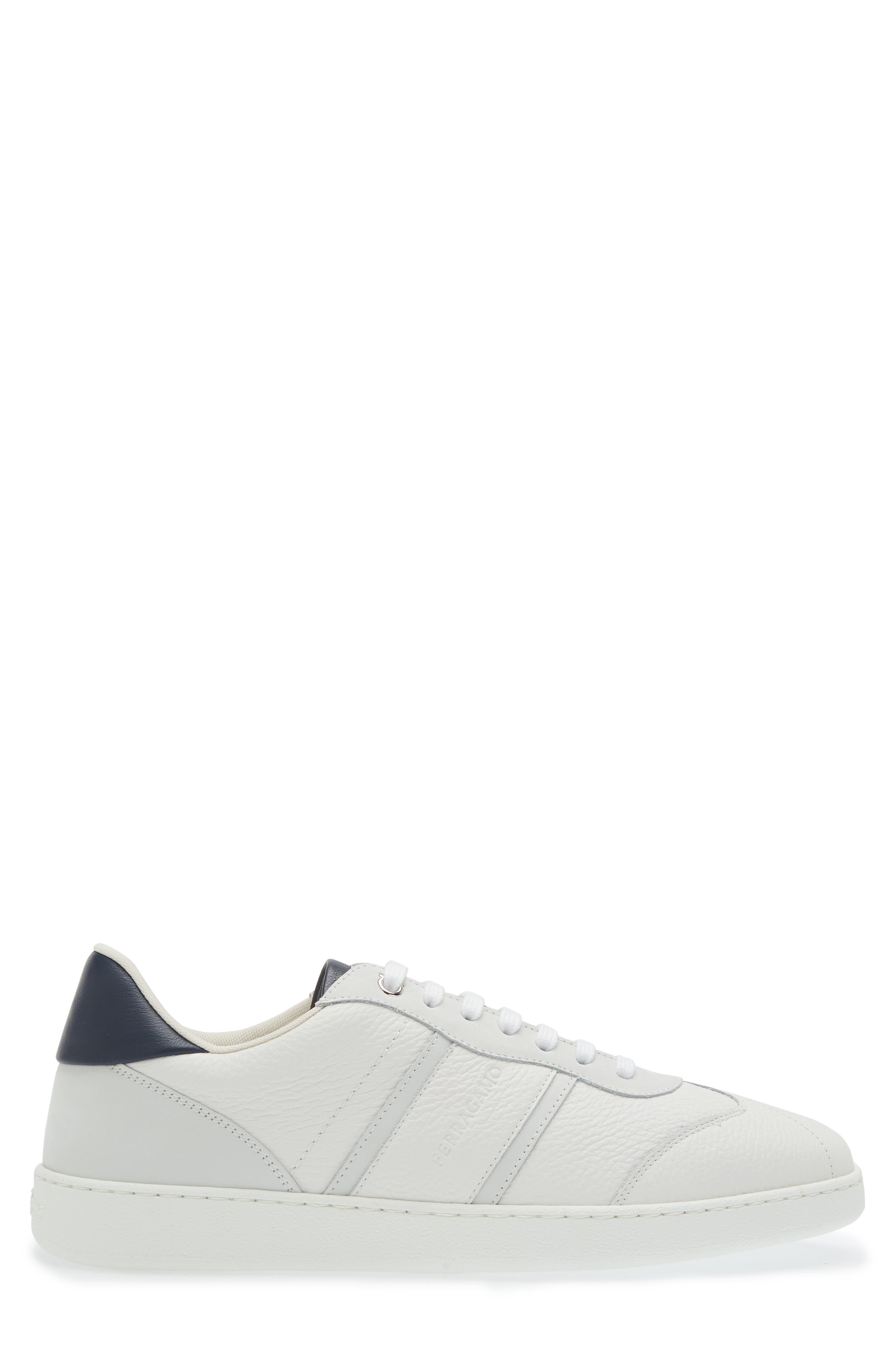 FERRAGAMO Achille Low Top Sneaker, Alternate, color, Bianco Ottico